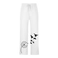 thumbnail image 5 of Mens Casual Pants Slim Fit Straight Fit Classic Casual Pants Breathable Cotton Loose Fit Summer Beach Yoga Trousers, 5 of 5