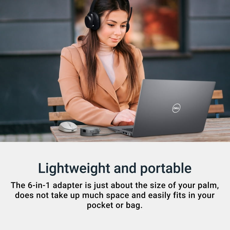Dell 6-in-1 Laptop PC Universal Expansion Connector: USB-C