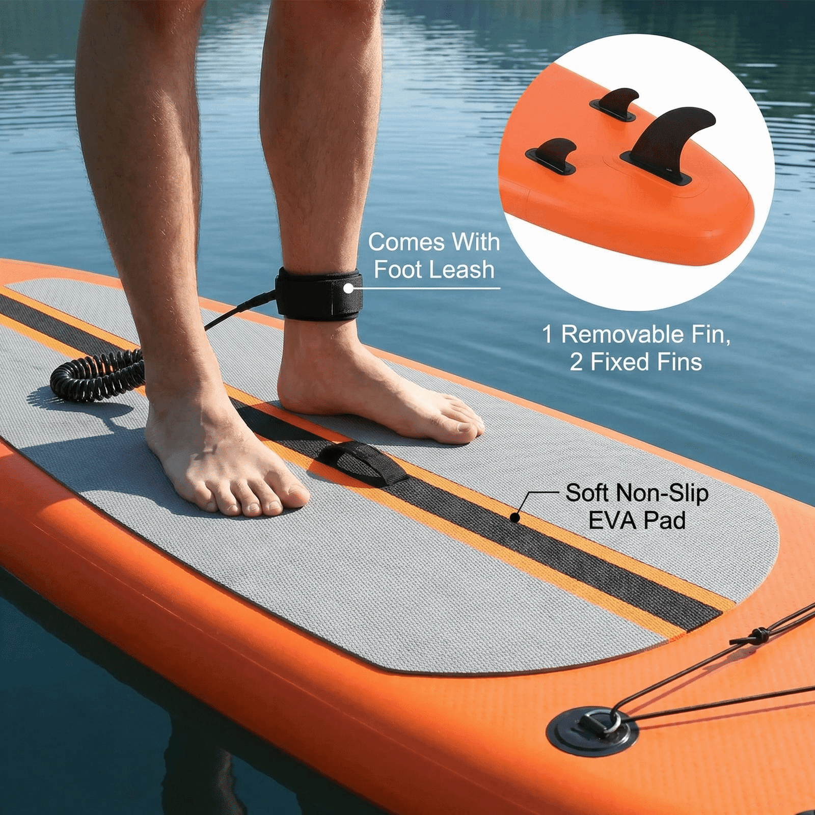 TLSUNNY 10' Inflatable Stand up Paddle Board 5.9" Thick with Premium SUP Paddle Board Accessories for All Skill Levels
