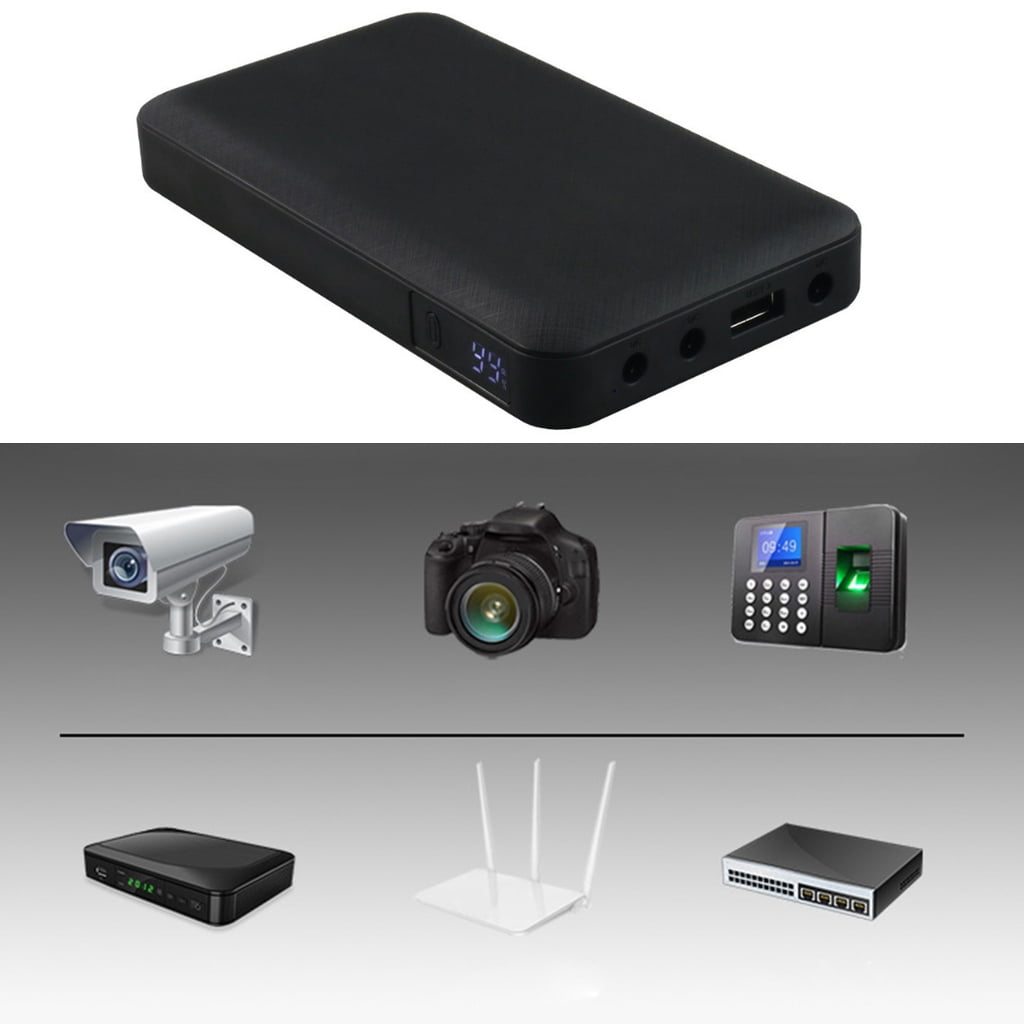 10000mAh Uninterruptible Power Supply UPS Router Optical Adapter Backup Power Supply 5V 6V 9V 12V 25W UPS
