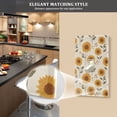 thumbnail image 5 of Yayeee Blank Wall Plate Cover 1-Gang 4.5"x2.7" Home Unused Decorative Outlet, Beige Sunflower Pattern, 5 of 7