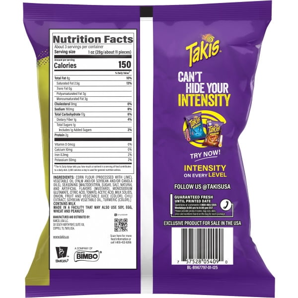 Takis Pickle Punch 3.25 oz Snack Size Bag