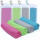 thumbnail image 1 of Paquete de 4 toallas refrescantes (101,6 x 30,5 cm), ideales para deportes de hielo, cuello, suaves, transpirables y de microfibra para gimnasio, entrenamiento, fitness, yoga, golf, camping y otras, 1 of 7