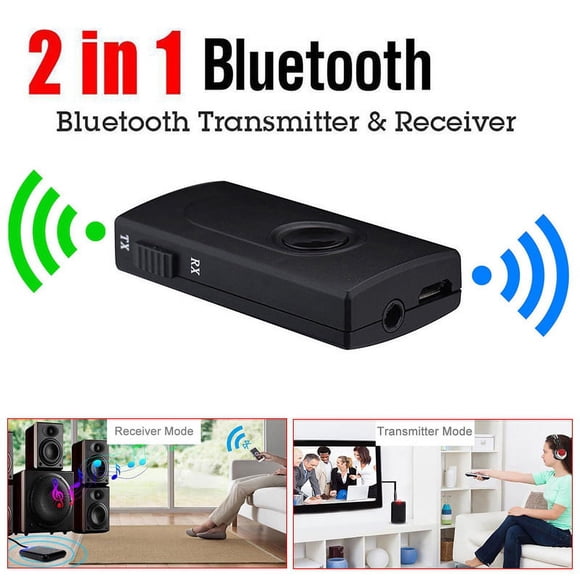 Émetteur/récepteur Bluetooth 2 en 1 Sans Fil Adaptateur 3.5mm Faible Latence pour Musique Audio de Voiture aux Casque Reçu Mains Libres