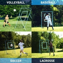 Adjustable Volleyball Rebounder Net for Skills Training, 7x4 ft with Angle Customization, Portable with Carry Bag