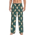 thumbnail image 2 of Goofa Cute Shiba Printed Soft Pajama Pants for Men, Wide Leg Comfy Casual Lounge Yoga Pants-X-Large, 2 of 9