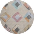thumbnail image 2 of Addison Rugs Mayfield Premium Machine Washable Transitional Geometric Beige Round Rug, 8' x 8', 2 of 6