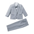 thumbnail image 3 of Haitryli Boys Formal 5 Piece Suit with Shirt and Vest Gentleman Suit for Wedding Party Gray 12, 3 of 9