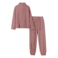 thumbnail image 5 of MVRLSH Fall Pajamas Women Fuzzy Pajama Sets Warm Cozy Winter Fleece Set Loose Comfy Plush Sleepwear With Coral Velvet Pink One Size, 5 of 5