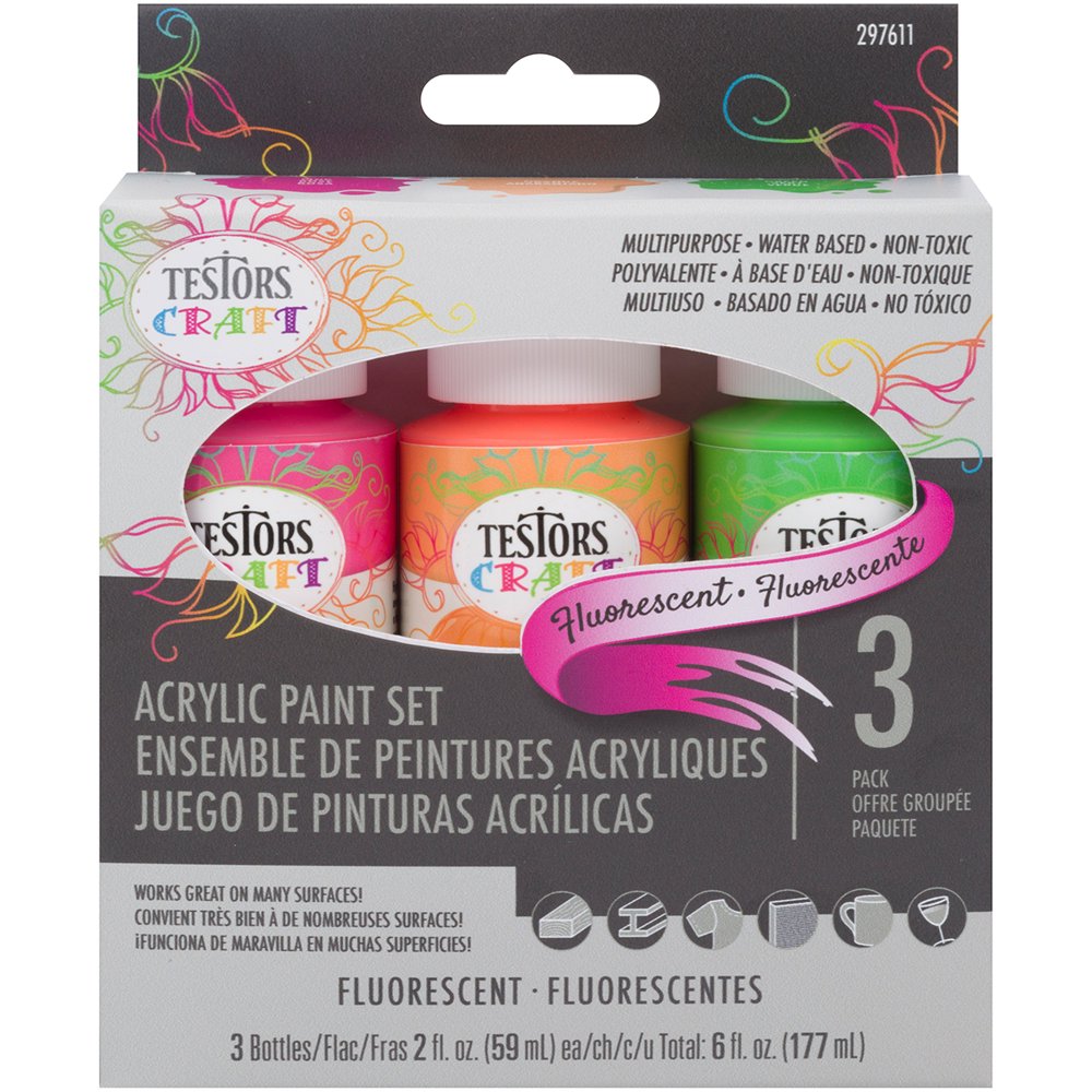 Testors Craft Acrylic Paint, Matte, 3Pack