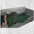 thumbnail image 5 of Snakeskin Print Soft Flannel Fleece Throw Blanket, Butterfly and Snakes Forest Life Abstract Composition, Cozy Plush for Indoor and Outdoor Use, 70" x 90", Forest Green Multicolor, by Ambesonne, 5 of 5
