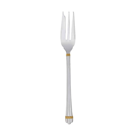 Christofle Silver Plated Aria Gold Serving Fork 1022-007