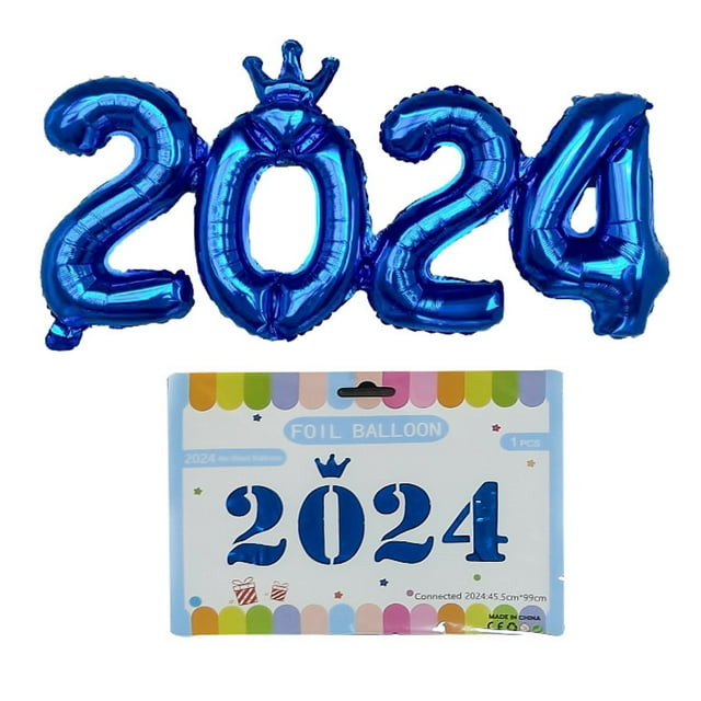 Flmtop 2024 Number Balloon Decoration Bright Color Anti-explosion Inflatable Widely Used Number Balloon New Year Party Ornament