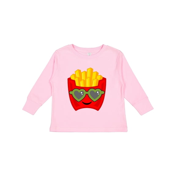 Inktastic French Fries Funny Fry Lover Boys or Girls Long Sleeve Toddler T-Shirt