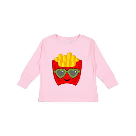 

Inktastic French Fries Funny Fry Lover Gift Toddler Boy or Toddler Girl Long Sleeve T-Shirt