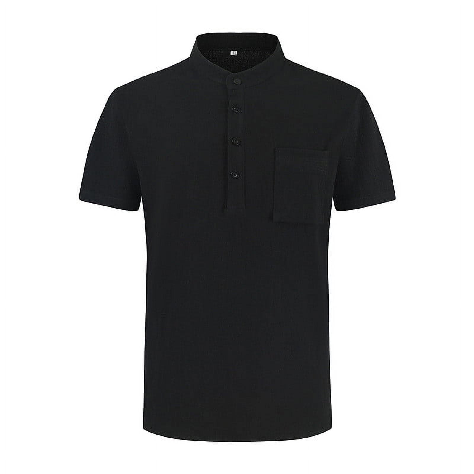 Mens Linen Shirts Short Sleeve Mens Casual Loose Shirt Shirt Trend