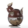 thumbnail image 1 of Tooarts Puffy Chicken Wine Cork Container Home Decor Metal Sculpture Animal Craft Gift, 1 of 5