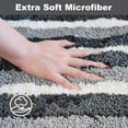thumbnail image 2 of Vaparinckl Bathroom Rug, Extra Soft Microfiber Absorbent Non-Slip Bath Mat for Shower and Sink,Plush Machine Washable Carpet, 24"x36", Dark Gray and White, 2 of 7