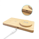 thumbnail image 4 of Cargador inalámbrico 3 en 1: base de carga rápida para teléfono, reloj y auriculares; diseño ultrafino de bambú; compatible con múltiples dispositivos; ideal para el hogar, la oficina y los viajes, 4 of 8