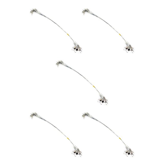 Eigraketly 10 Uds. Cable de línea de pesca líderes conector de pesca giratorio con caja de aparejos de pesca de acero inoxidable a presión Type5 NO5