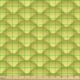 thumbnail image 2 of Geometric Fabric by the Yard Upholstery, Fish Scale Inspired Abstract Japanese Squama Semi Circular Nested Forms, Decorative Fabric for DIY and Home Accents, Pastel Yellow Khaki by Ambesonne, 2 of 5