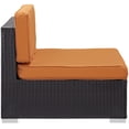 thumbnail image 2 of Gather Armless Outdoor Patio Sectional in Espresso Orange, 2 of 2