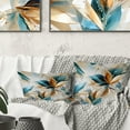 thumbnail image 3 of Designart "Extravagant Teal Crystal Glitz" Glam Printed Throw Pillow, 3 of 5