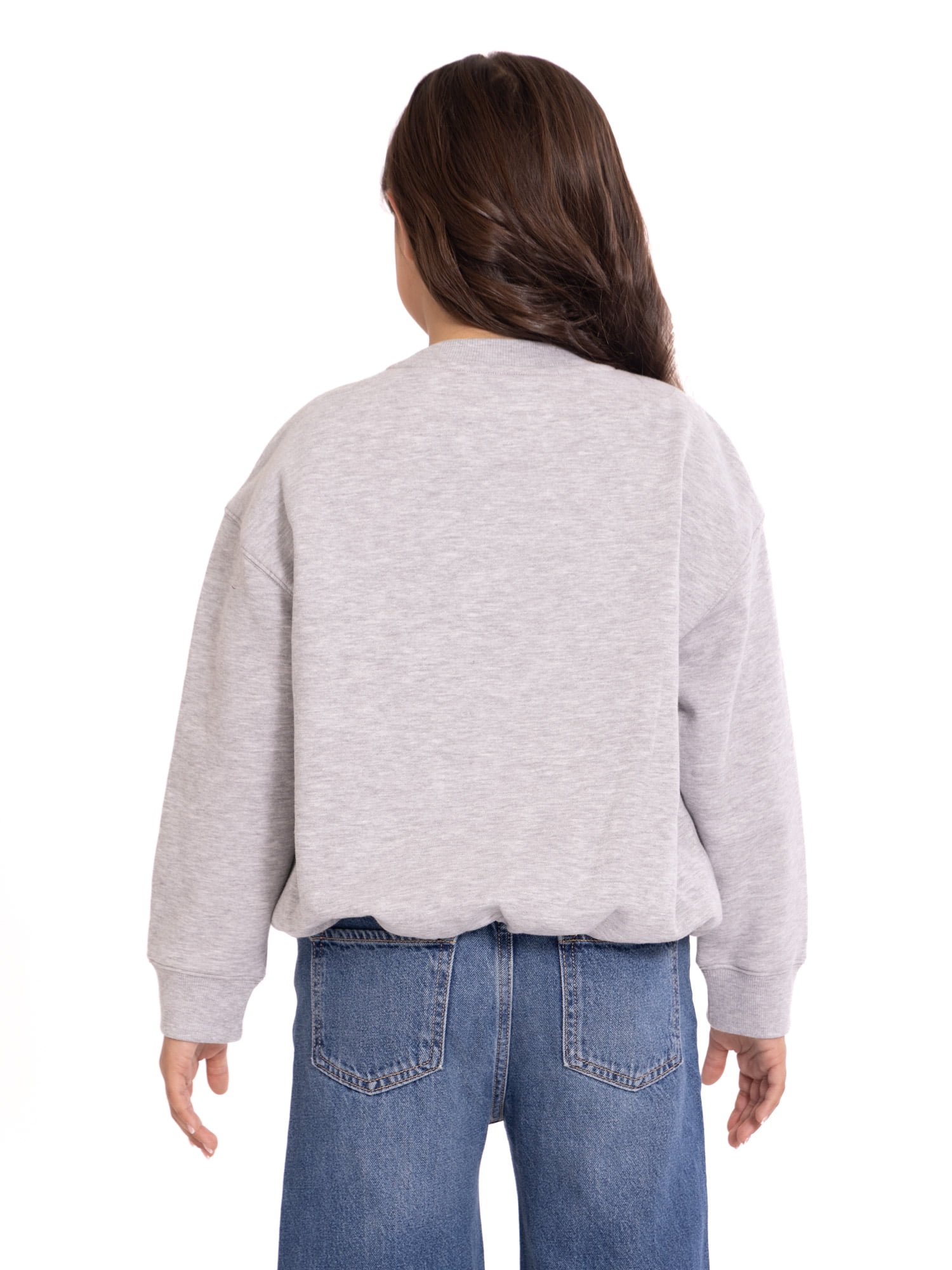 Wonder Nation Hello Kitty Girls Graphic Bubble Hem Top with Long Sleeves, Sizes 4-16