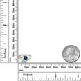 thumbnail image 3 of 10K Yellow Gold and 925 Silver Sky Blue Topaz and Blue Sapphire and White Lab Grown Diamond Accent Engagement Ring for Women (1.33 Cttw, Gemstone November Birthstone, Round 5MM, Size 7), 3 of 4