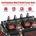 thumbnail image 5 of VILONG Power Tool Organizer Wall Mount with Charging Station, 100lb Capacity, 4 Drill Holders & Battery Rack for Garage & Workshop, Fathers Day Gifts for Men(Black), 5 of 10