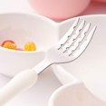 thumbnail image 2 of Children's Tableware Set Cute Cartoon Stainless Steel Mickey Minnie Fork Spoon Tableware Set Soft Silicone Handle Children's Tableware, 2 of 5
