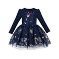 thumbnail image 1 of Girls Dress Sequin Unicorn Constellation Embroidery Star Moon Sky Long Sleeve 7 Years, 1 of 6