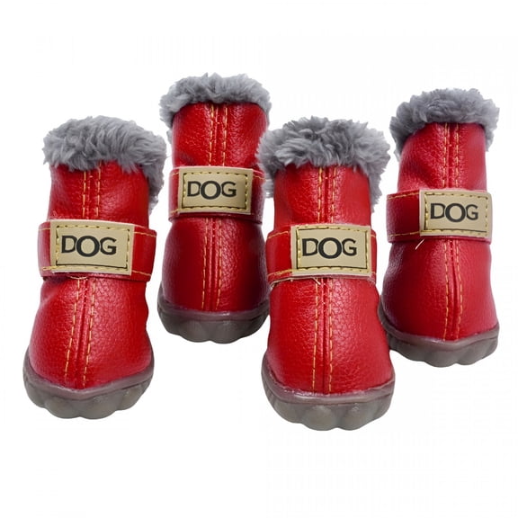 GASTROPOD Warm Winter Little Pet Dog Boots Soft Anti-Slip Sole Paw Protectors Small Puppy Shoes 4PCS