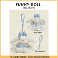 thumbnail image 2 of 4.7in Cute Lop-Eared Rabbit Bag Charm, Soft Plush Bunny Keychain, Small Stuffed Animal Backpack Accessory, Miniature Rabbit Figurine, Fluffy Bunny Keyring, Decorative Handbag Ornament, 2 of 6