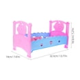 thumbnail image 3 of KAKOWELY Cama para muñecas, cuna para muñecas, muebles para niñas, juguete para jugar en casa, accesorio para muñecas, 3 of 5