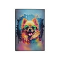 thumbnail image 2 of Hippie Pomeranian Portrait oil painting Watercolor Tie-dye Vintage Travel Passport Wallet Pom Dog Lover Gifts PU Leather Passport Holder Cover - 00015, 2 of 5