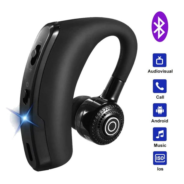 Bluetooth Headset for Cell Phones, Wireless Bluetooth Earpiece for iPhone, Android, Samsung, Waterproof, 16 Hrs Talking Earphone with Noise Cancelling Mic for Outdoor/Business - Walmart.com