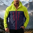 thumbnail image 4 of LYSMORA Mens Waterproof Hooded Rain Jacket Adjustable Cuff Hem Multi Zipper Pockets Lightweight Hiking Outdoor Windbreaker Coat, 4 of 8