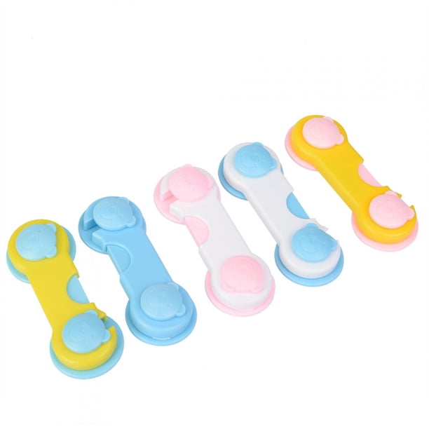 Abrazadera 5 Uds., Cerradura De Abrazadera Para Puerta De Armario De Seguridad Para Bebés, Cerraduras Para Cajas De Armarios Y Cajones Para Niños