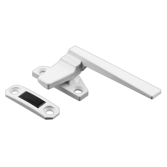 Right-Handed, White, Casement Locking Handle with Offset Base
