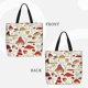 thumbnail image 2 of Disketp Cartoon Mushrooms Bolsa Tote de Lona para Mujer, Bolso de Hombro y Cruzado con Cierre de Cremallera, 2 of 6