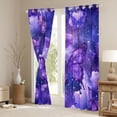 thumbnail image 3 of Homewish Chic Butterfly Black Out Curtains,Galaxy Starry Sky Curtains Pack of 2 (42x63 Each),Dreamy Purple Bedroom Curtains For Girls,Microfiber Bedroom Decor, 3 of 6
