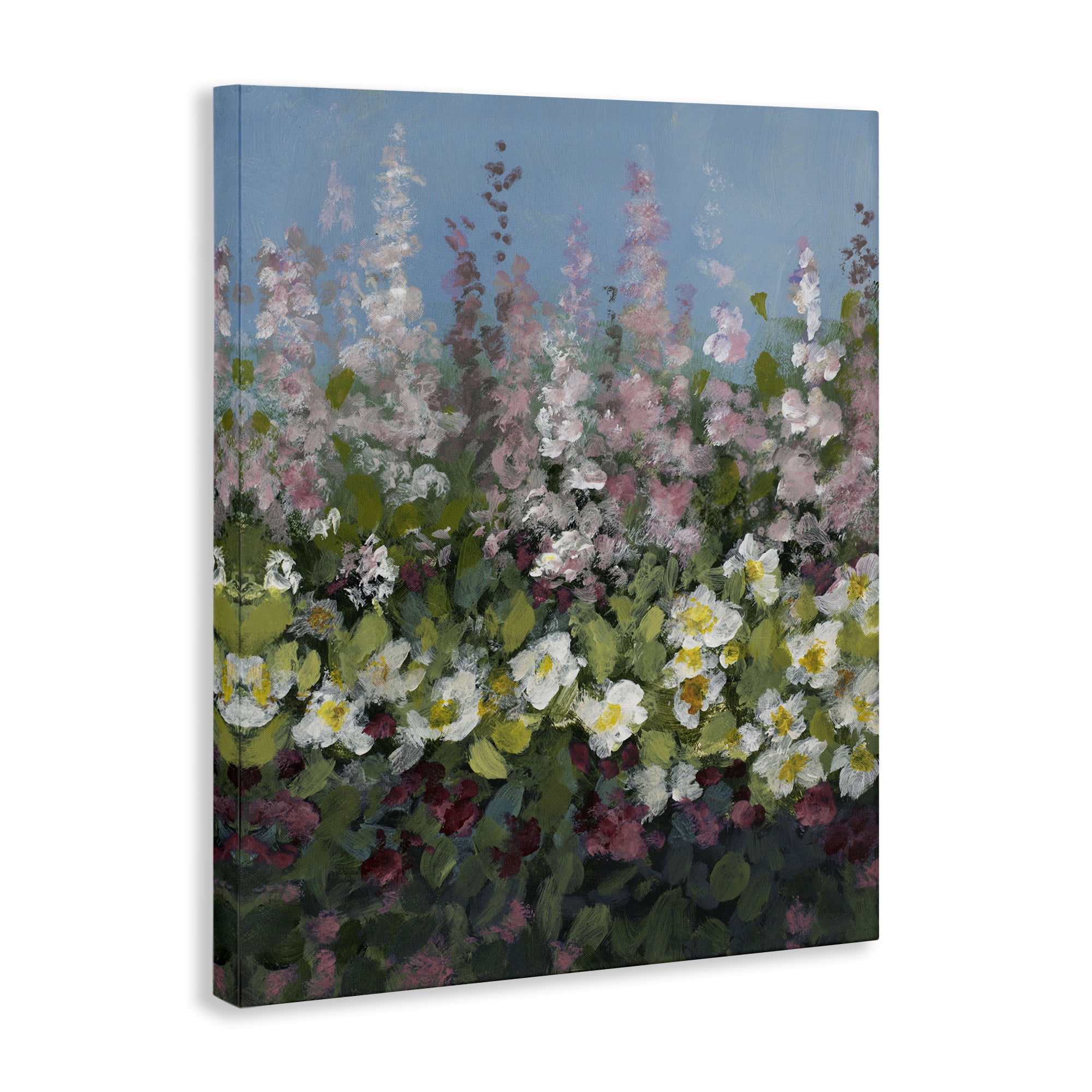 Stupell Industries Garden Glory Purple Flowers Floral & Botanical Painting Wrapped Canvas Art Print Wall Art, 36 x 48