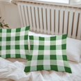 thumbnail image 6 of Green White Buffalo Check Throw Pillow Covers 18x18 Inch Set of 2, Farmhouse Plaid Modern Geometric Waterproof Outdoor Pillow Covers, Decorative Cushion Pillowcases for Couch, Sofa, Bed, Patio, 6 of 9