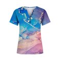 thumbnail image 5 of ICHUANYI Clearance Women Fashion Casual Printing Shirts Short Sleeve Loose Tee Tops Tunic Blouse(Pink, XL) ICHUANYI WER2023081002457, 5 of 5