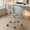 silver 1117, variant on Silver Clear Acrylic Swivel Desk Chair, Adjustable Height Modern Armless Rolling Vanity Chair with Wheels for Home & Office Bedrooms Study