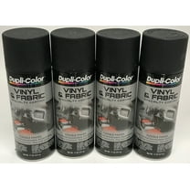 Duplicolor HVP106 - 4 Pack Vinyl & Fabric Spray Paint Flat Black - 11 oz