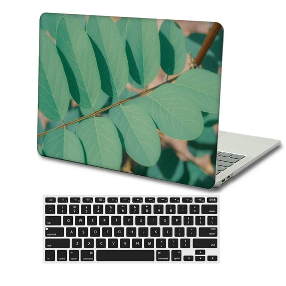 KSK KAISHEK Hard Shell Compatible with 2023 - 2021 Release MacBook Pro 14" with Touch ID Type C + Black Keyboard Cover Model: M2 A2779 A2442 M1 Plants series 0240