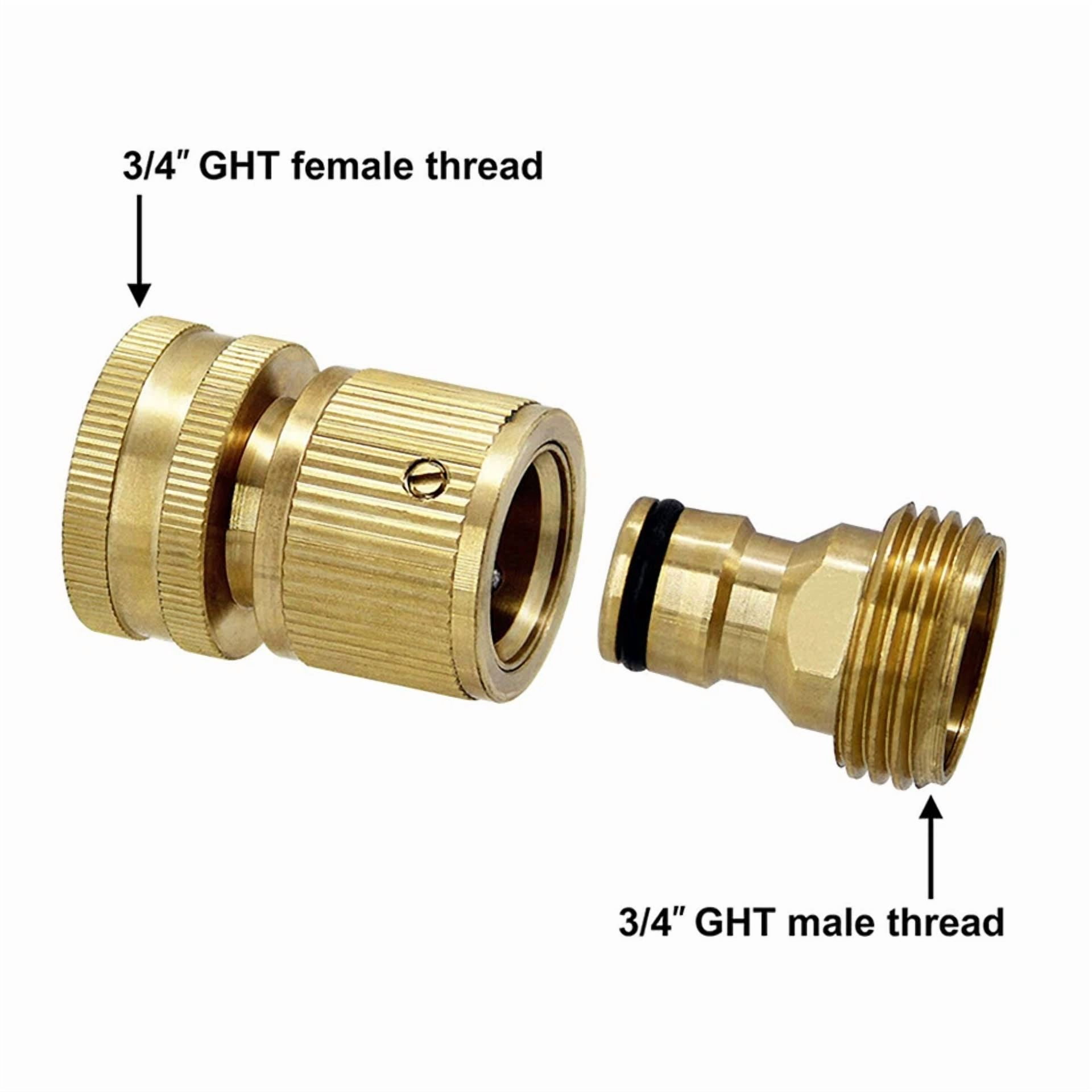 PURELY- 3/4" Garden Hose Quick Connect Water Hose Fit Brass Female Male Connector Us