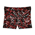 thumbnail image 3 of Red Black White Paint Splatter High Waisted Shorts, 3 of 6